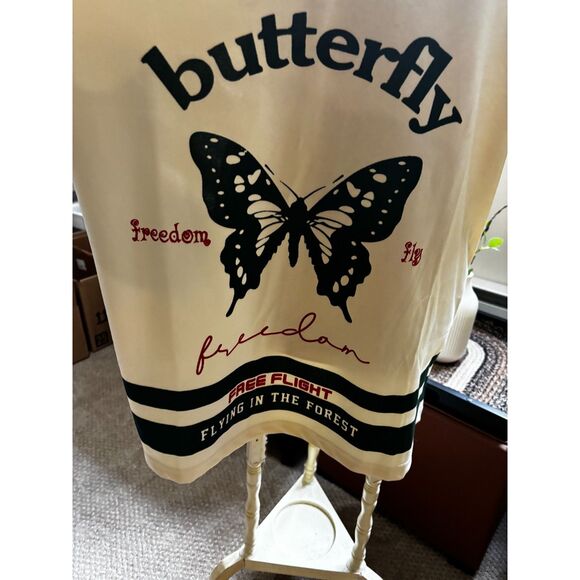 Men's Cream Color Butterfly Polo Shirt by Manfinity Size XXL NWT - Picture 2 of 5